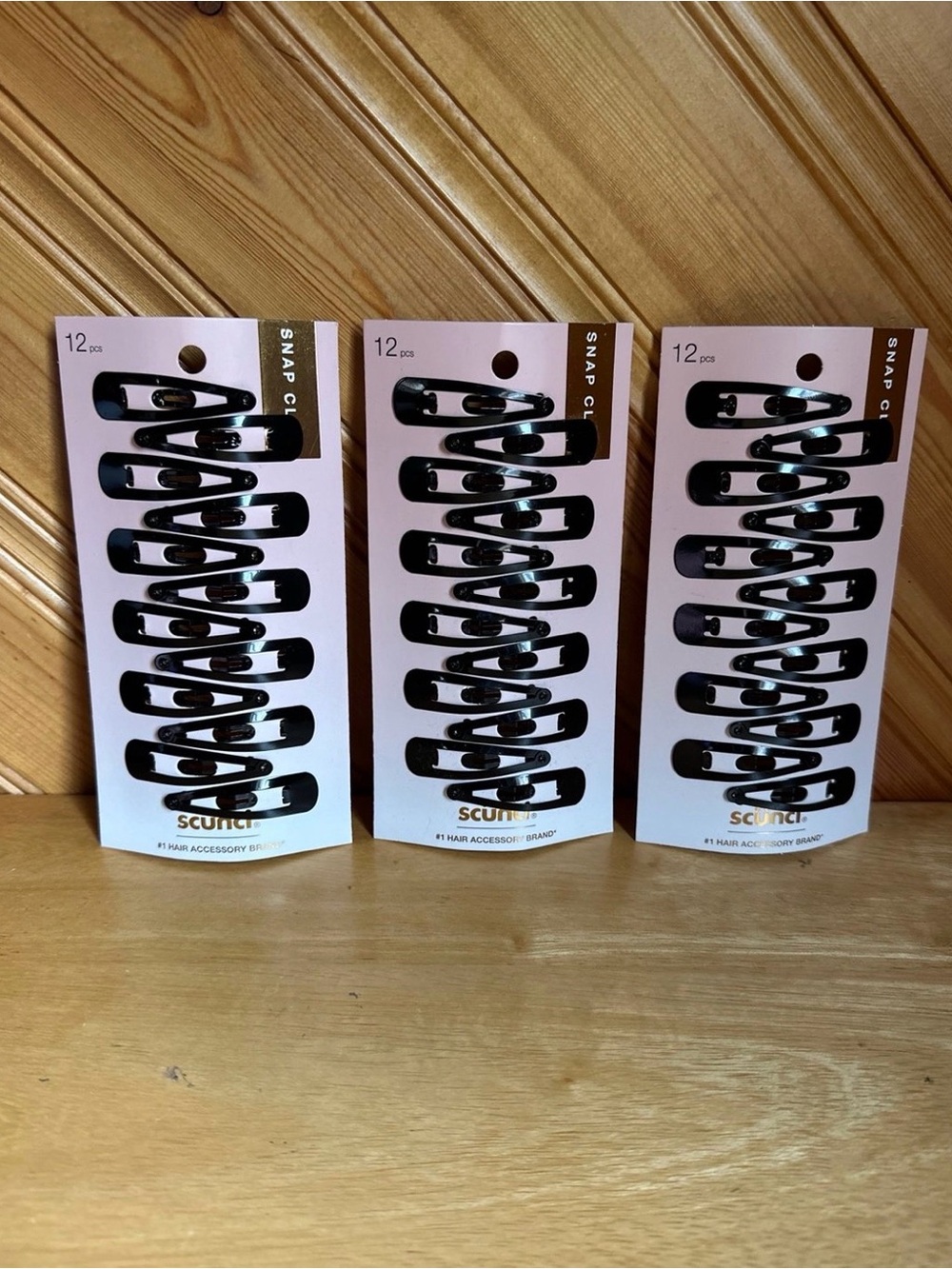 Scünci Black Snap Hair Clips